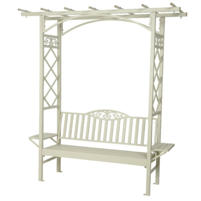 (r) banco de jardín barolo aluminio beige 210 cm