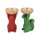 Cuenco Daan de madera curvada jingle ardilla rojo verde 17 cm 2 surtidos | 8 piezas