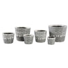 Ptmd bloempot beire s deco print zwart wit 10 cm | 12 stuks