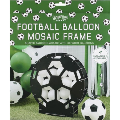 Ginger ray frame met ballonnen voetbal 62 cm | 4 stuks