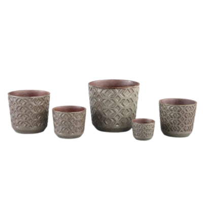 Ptmd vaso da fiori pella s marrone 10 cm | 12 pezzi