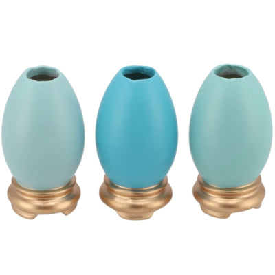 Daan benthout Decorazione pasquale Uovo di Pasqua blu 15 cm 3 assortiti | 6 pezzi