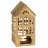 Portacandele J-line casa color oro 32 cm | 3 pezzi