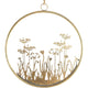 Wanddecoratie flowers ring metaal goudkleurig 41 cm | 12 stuks