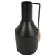 Vaso bottiglia metallo nero opaco 33,5 cm | 4 pezzi