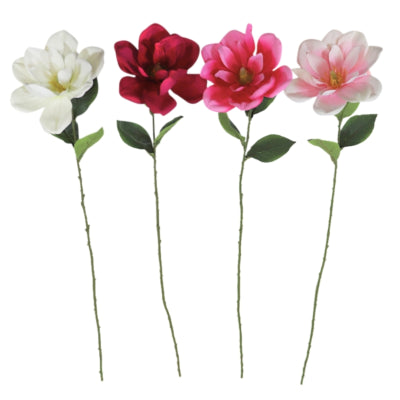 Fiore artificiale magnolia 70 cm 4 assortiti | 24 pezzi