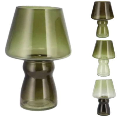 Daan jarrón madera curvada bicolor verde 25 cm 4 surtidos | 4 piezas