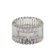 Housevitamin portavelas duo ribb vidrio ahumado gris 8 cm | 24 piezas