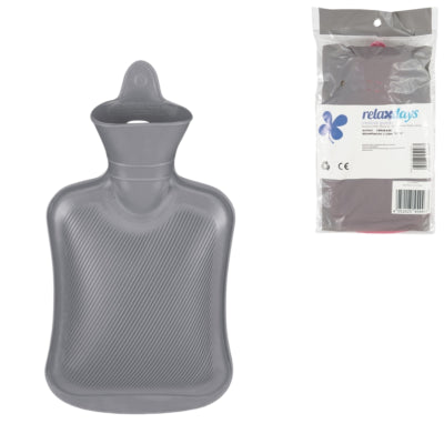 Borsa dell'acqua calda Relaxdays grigia 1 l | 12 pezzi