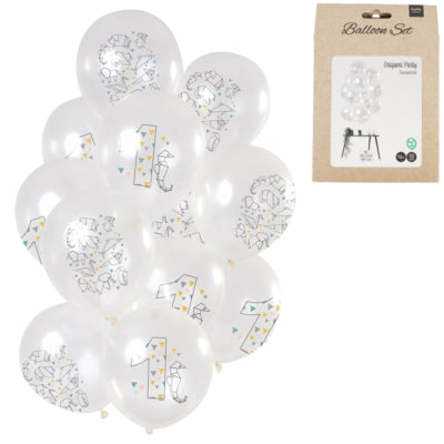 Palloncini folat origami figura 1 anno 30 cm set da 12 | 24 pezzi