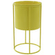Housevitamin bloempot op standaard metaal geel 19 cm | 12 stuks