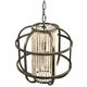 Ptmd hanglamp july metaal hout 46 cm | 2 stuks