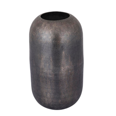 Vaso Ptmd yourne m grigio alluminio 30 cm | 8 pezzi