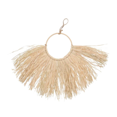 Daan kromhout wanddecoratie raffia boho naturel 60 cm | 10 stuks