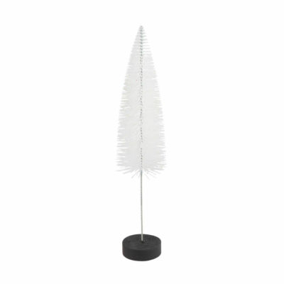 Albero di Natale Countryfield su base glitter bianco 30 cm | 12 pezzi