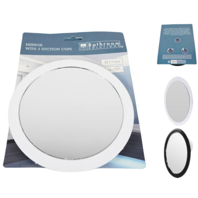 Specchio con ventosa 17 cm 2 assortiti b-choice | 36 pezzi