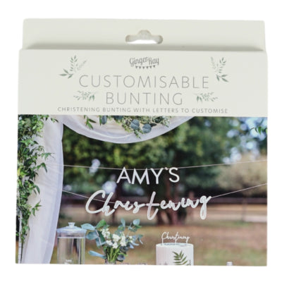 Ginger ray letterslinger christening wit 1,5 m | 20 stuks