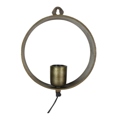Lampada da parete Countryfield largo color ottone spina EU 22 cm | 4 pezzi