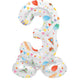 Globo de aluminio Folat de pie 3 fiesta alegre 41 cm | 20 piezas