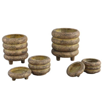 Ptmd bloempot op voet janny xs 12 cm | 8 stuks