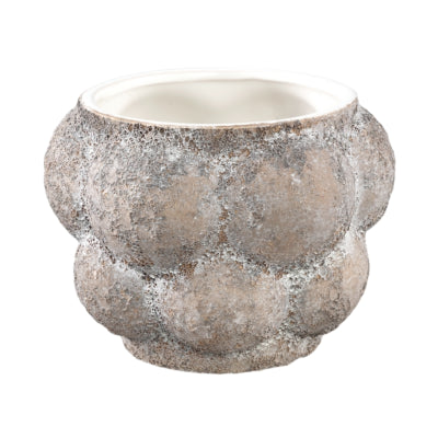 Vaso da fiori Ptmd fareeda s grigio 14 cm | 12 pezzi