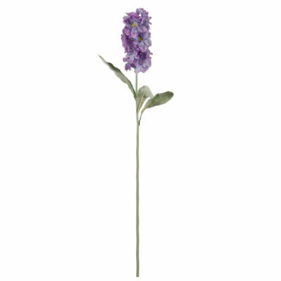 Flor artificial matthiola violeta 56 cm | 24 piezas