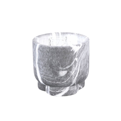Ptmd vaso da fiori marmy nero xs 9 cm | 12 pezzi