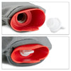 Borsa dell'acqua calda Relaxdays con coperchio rosso grigio 1,5 l | 12 pezzi