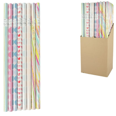 Carta regalo tutti i giorni 200 x 70 cm 8 assortiti | 60 pezzi