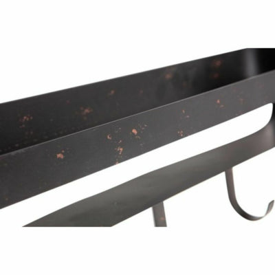 Perchero de pared de madera akke negro 56 cm | 4 piezas