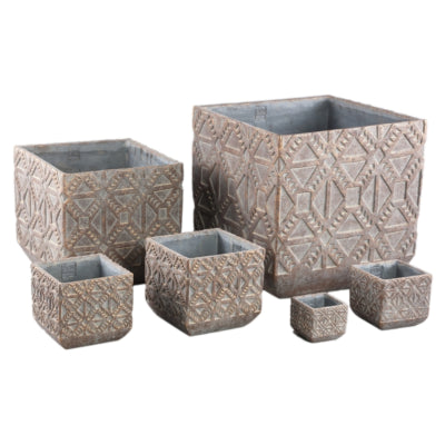 Ptmd vaso da fiori Jenah marrone xl 40 cm | 2 pezzi