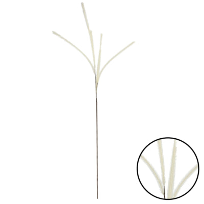 Ramo artificiale Countryfield con 6 pennacchi crema 112 cm | 24 pezzi
