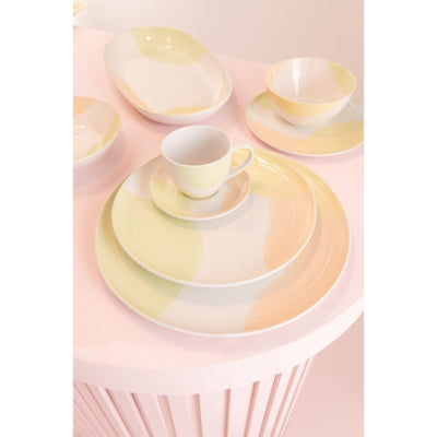 Plato J-line porcelana hondo 27 cm | 4 piezas