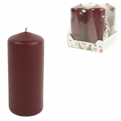Candele a colonna Gala profissimo rosso bordeaux 4,8 x 11 cm 4 pezzi | 7 pezzi