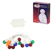 Sneeuwpop lichtketting led op batterij 275 cm | 24 stuks - afbeelding 1