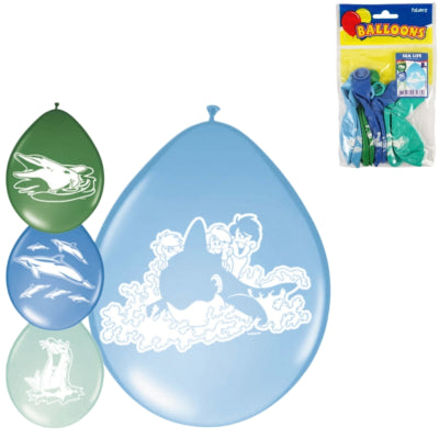 Palloncini folat sea life blu verde 30 cm 8 pezzi | 48 pezzi