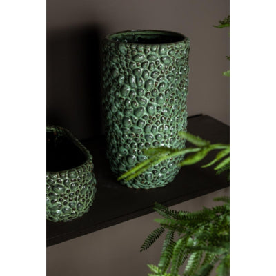 Ptmd vaso da fiori danillo verde 30 cm | 2 pezzi