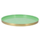 Vassoio Daan in legno curvato Marrakech color oro menta 40 cm | 4 pezzi