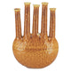 Jarrón Daan de madera curvada inga jahra marrón 46 cm | 2 piezas