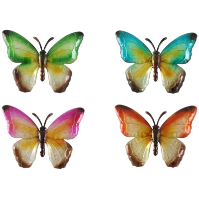 (r) colgador de pared mariposa susanne metal 38 cm 4 surtidos | 24 piezas