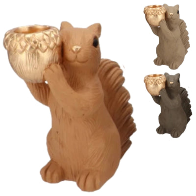 Daan cuenco de madera curvada jingle ardilla de pie marrón 21 cm 3 surtidos | 6 piezas