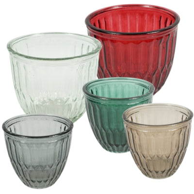 Portavelas joey cristal rojo 13 cm | 12 piezas