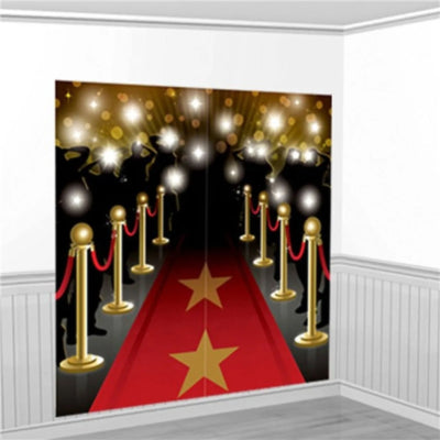 Decorazione murale Amscan scena hollywoodiana 165 cm 2 pezzi | 24 pezzi