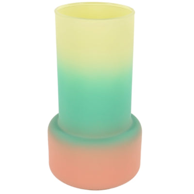 Vaas shae mat geel turquoise zalmroze 17 cm | 24 stuks