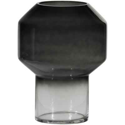 Vaso in legno jaxx nero trasparente 26 cm | 6 pezzi