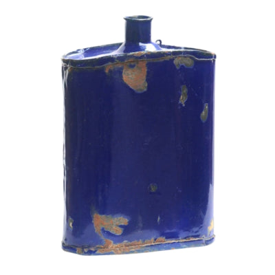 Vaas veldfles jady metaal blauw 20 cm | 8 stuks