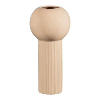 Jarrón de madera zayn beige 29 cm | 8 piezas