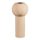 Jarrón de madera zayn beige 29 cm | 8 piezas