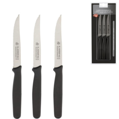 El. set di 3 coltelli da bistecca da pastore | 12 pezzi