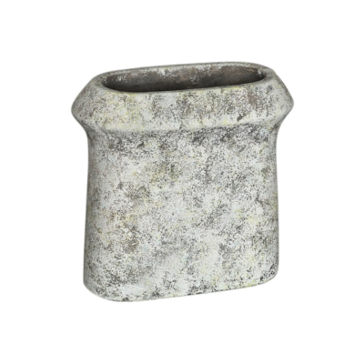 Ptmd macetero nimma oval m gris cemento 30 cm | 2 piezas